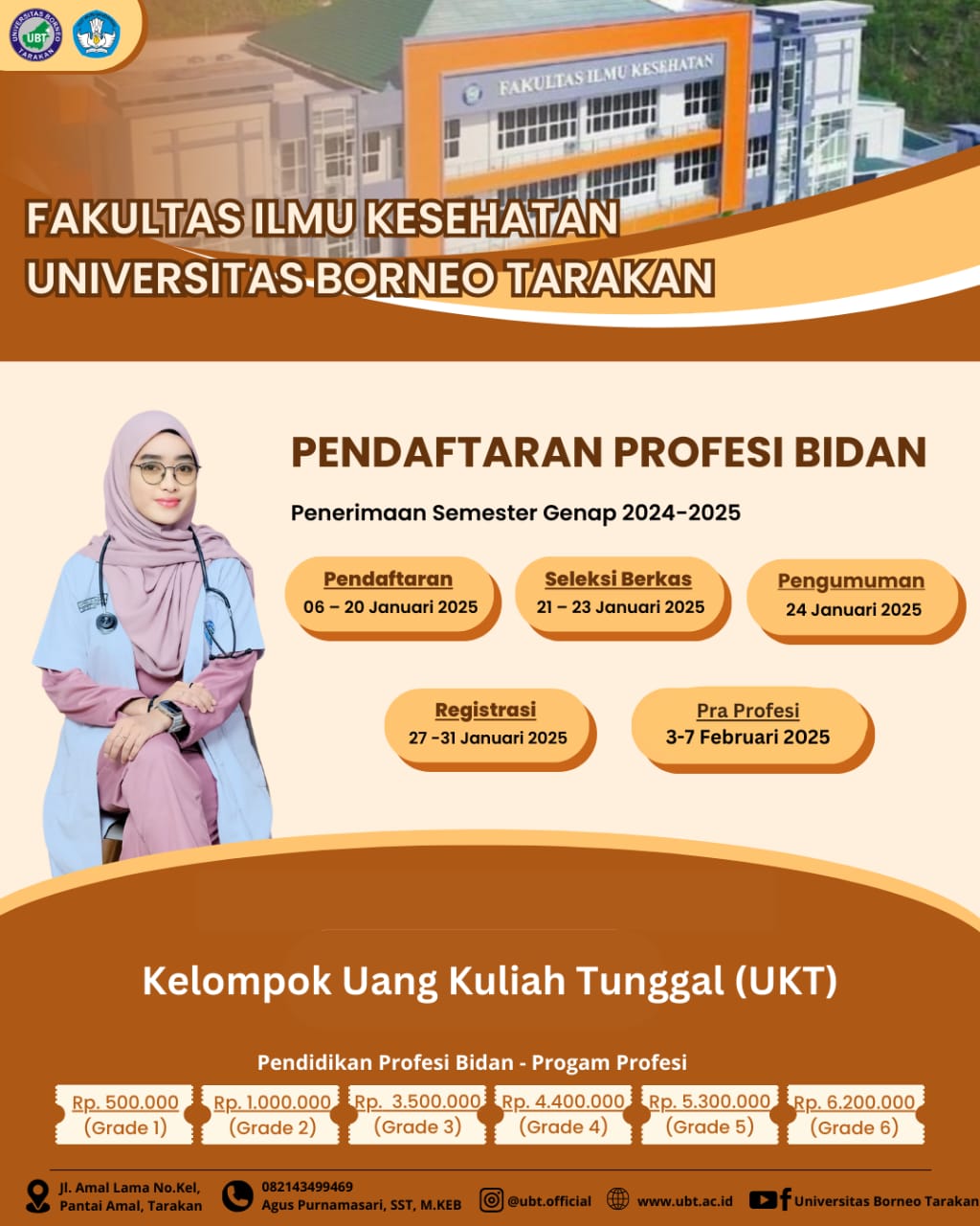Pendaftaran Profesi Bidan Jurusan Kebidanan Fakultas Ilmu Kesehatan Universitas Borneo Tarakan Semester Genap 2024-2025